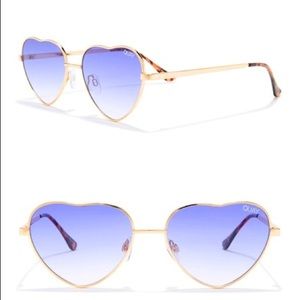 Quay x Elle Ferguson Heart Sunglasses